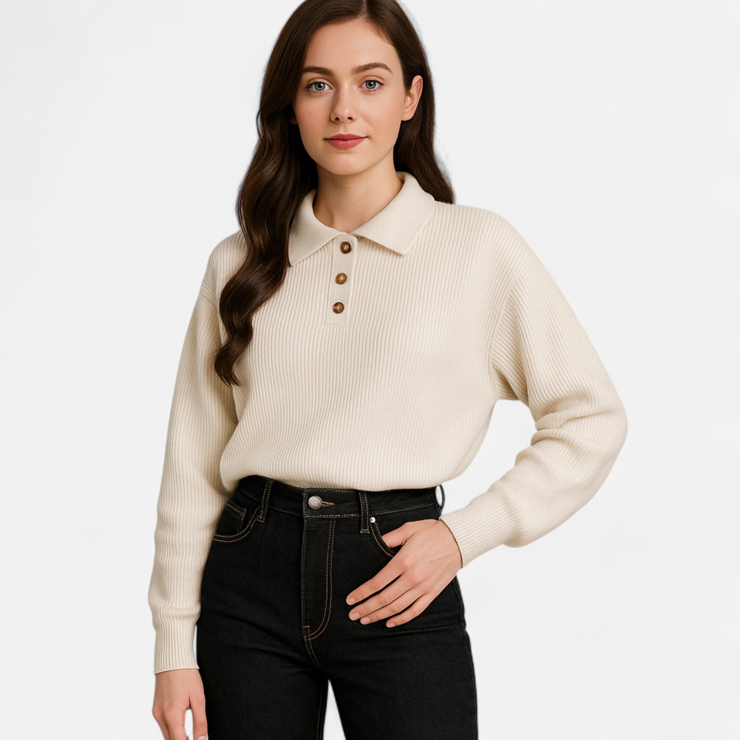 La Cartiera | Women’s Preppy Collar Autumn Sweatshirt