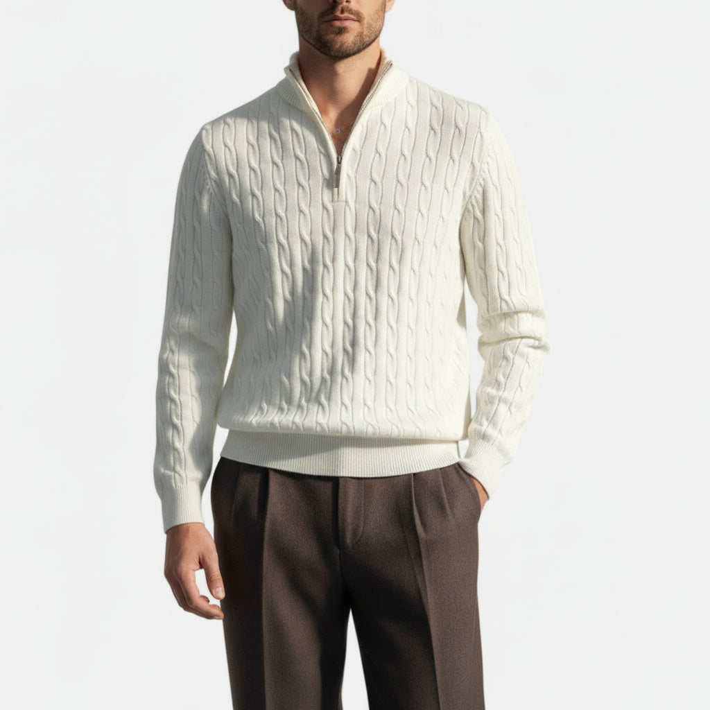 Men’s Loose-Fit Knit Pullover Casual Sweater for Everyday Comfort