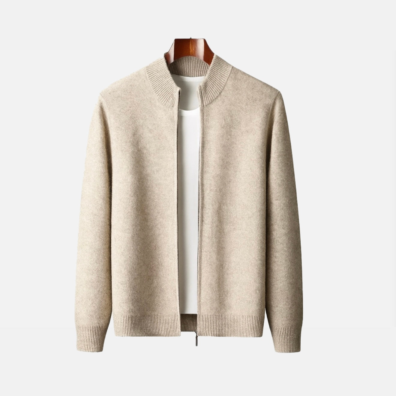 Men’s Merino Wool Lounge Set – Zip Cardigan and Drawstring Trousers