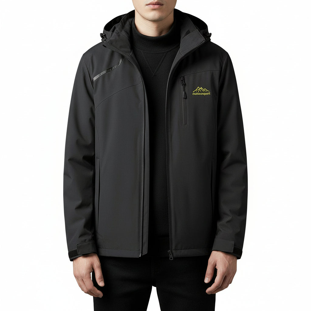 Men’s Waterproof Padded Nylon Fleece-Lined Jacket