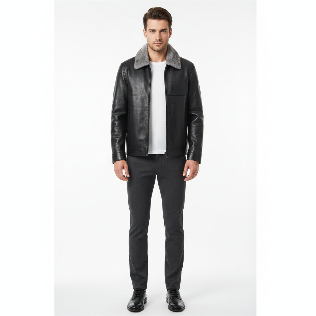 Men’s Windproof Fleece-Lined Hooded Jacket