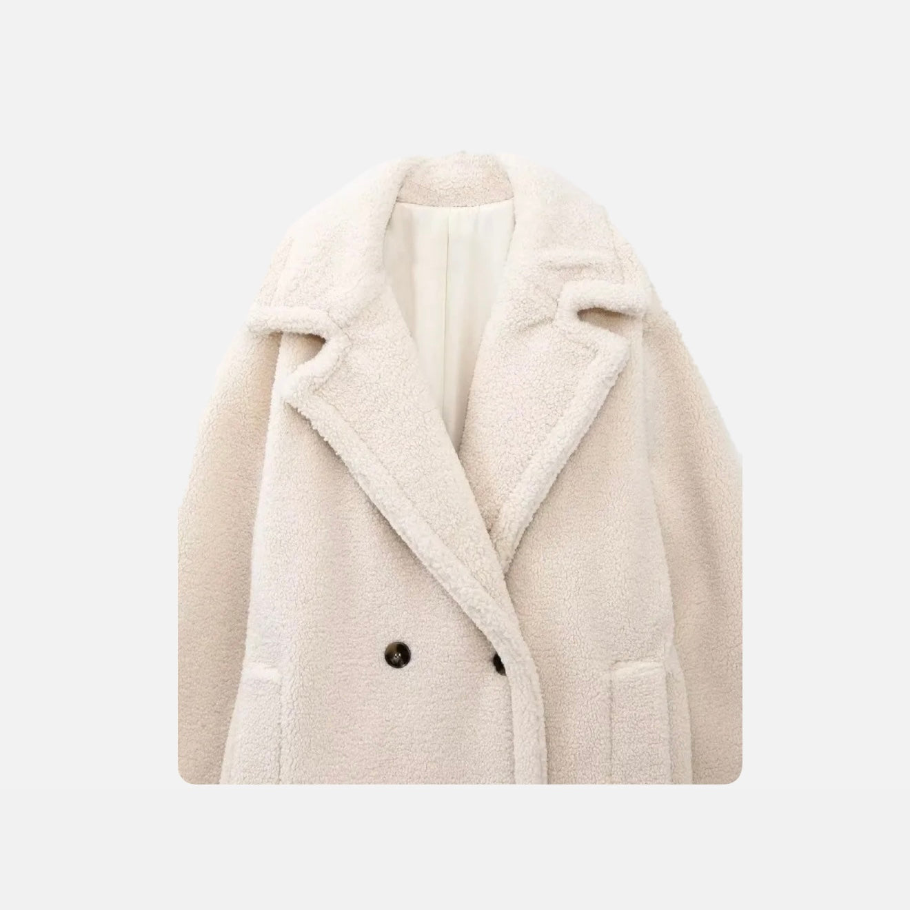 Women’s Faux Fur Wool-Style Coat for Winter