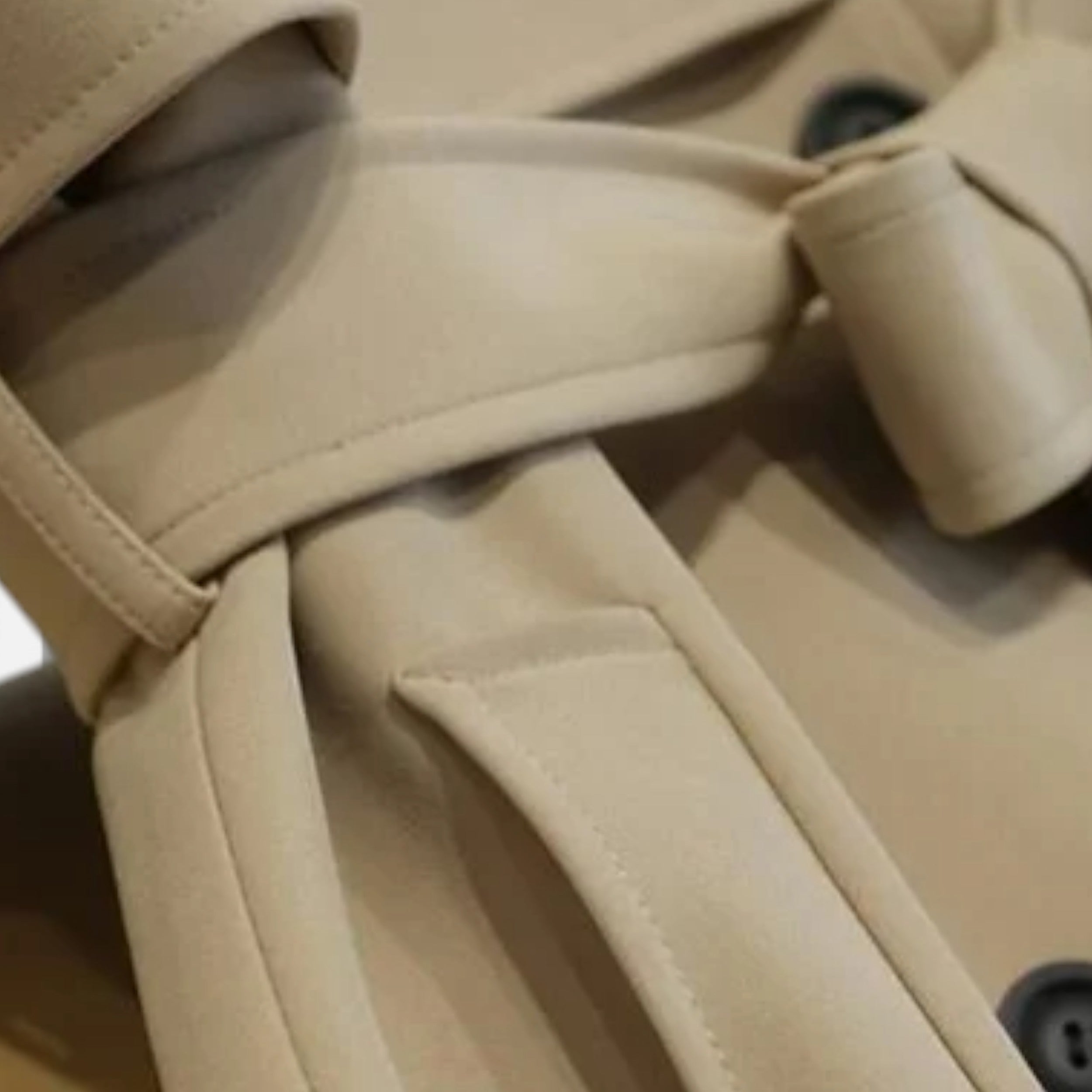 Women’s Long Double-Breasted Belted Trench Coat