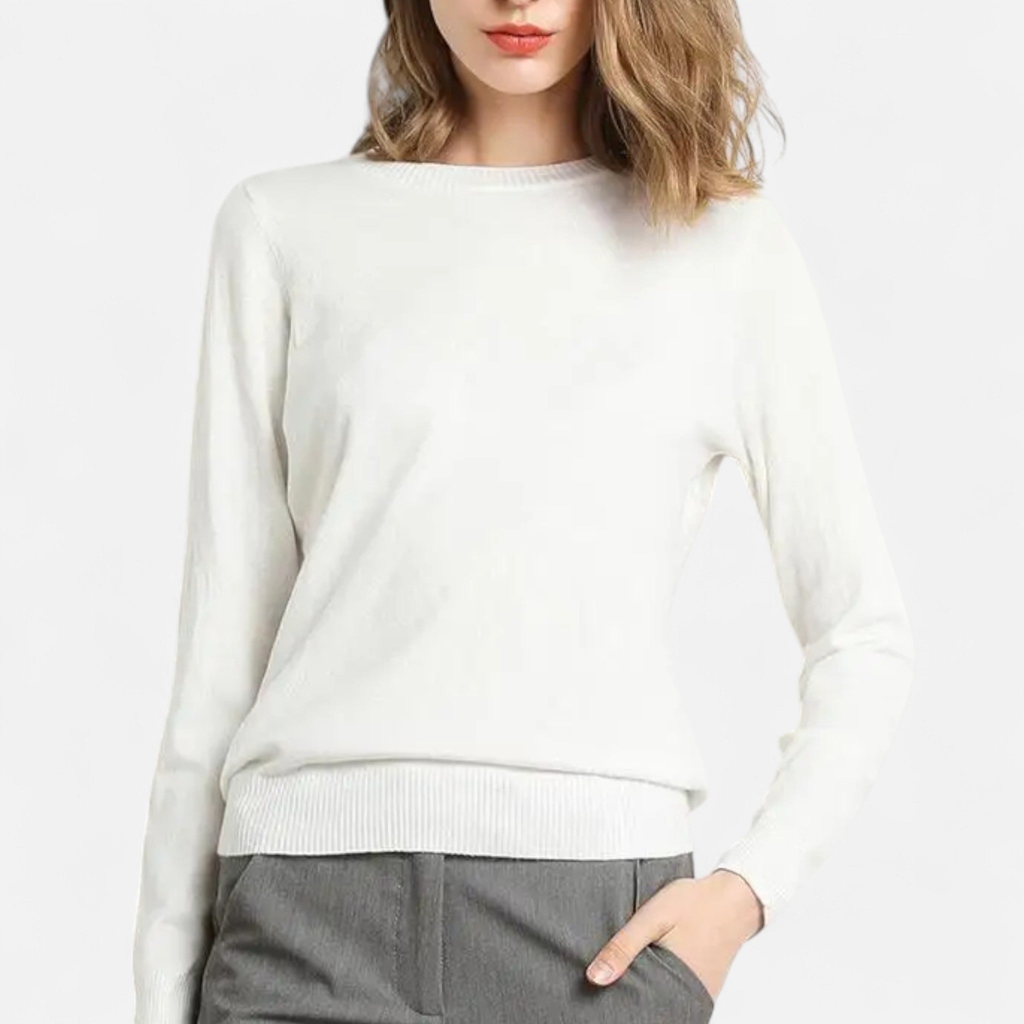 Women’s Merino Wool Crewneck Knit Sweater