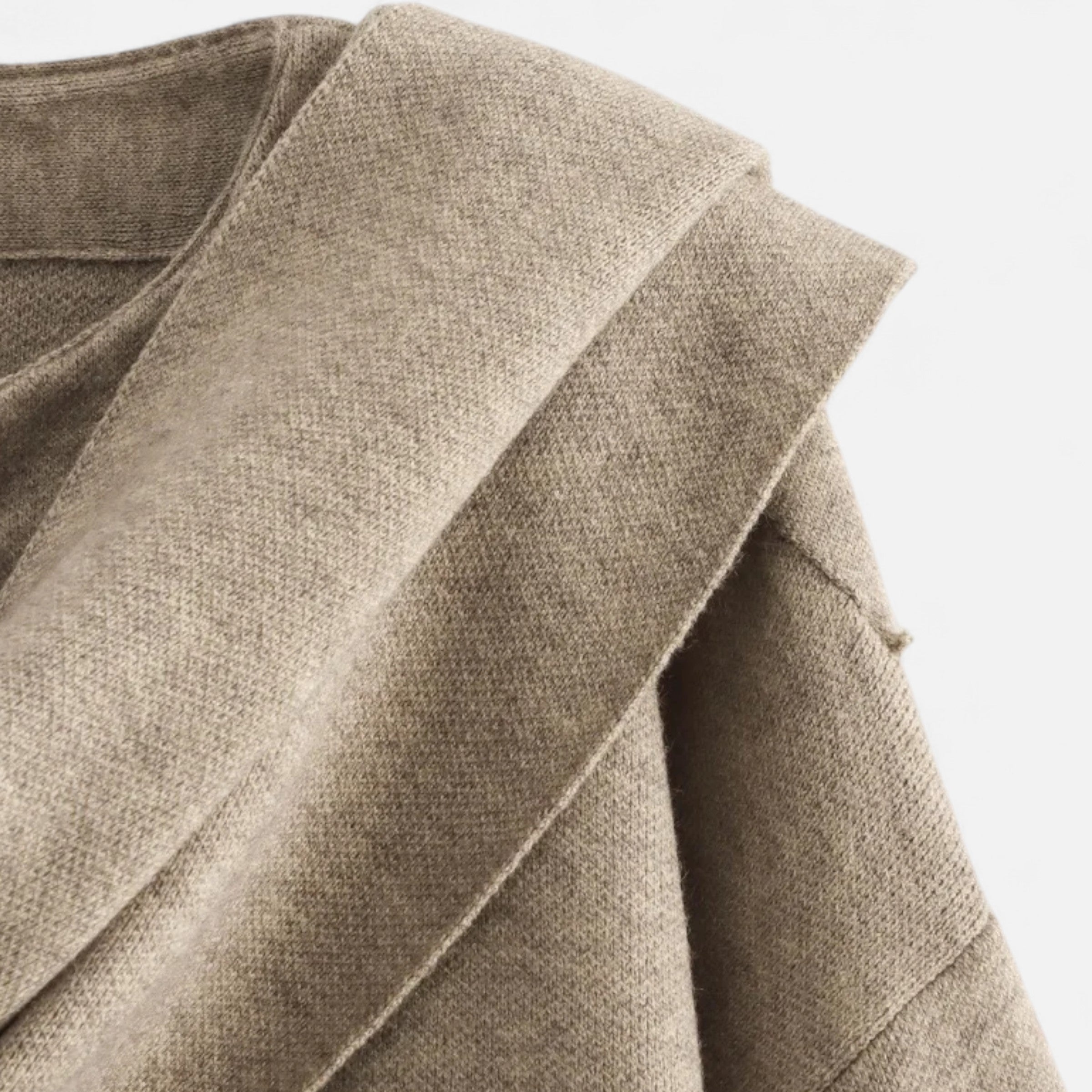 Women’s Plush Sweater with Asymmetric Scarf