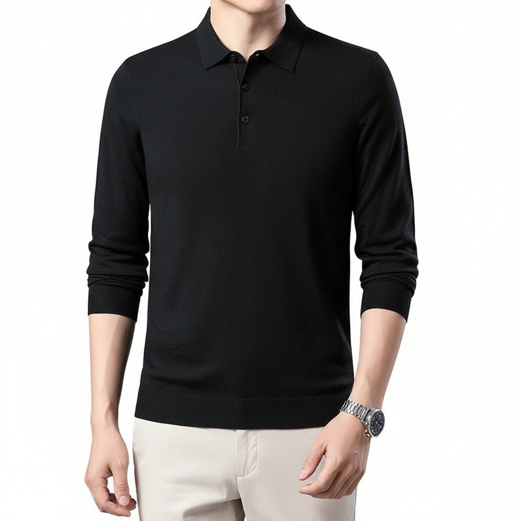 Woolen Sweater Men's Spring And Autumn Thin Solid Color