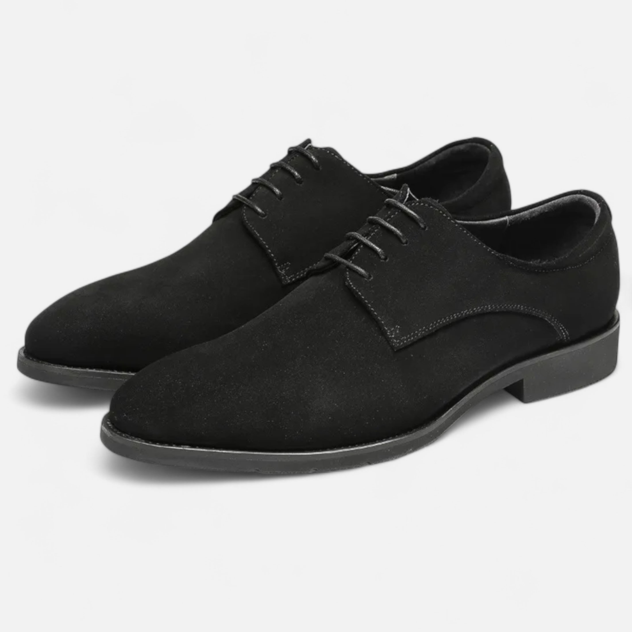 Men’s Casual Leather-Look Low-Top Cap-Toe Design Shoes with Durable Rubber Sole