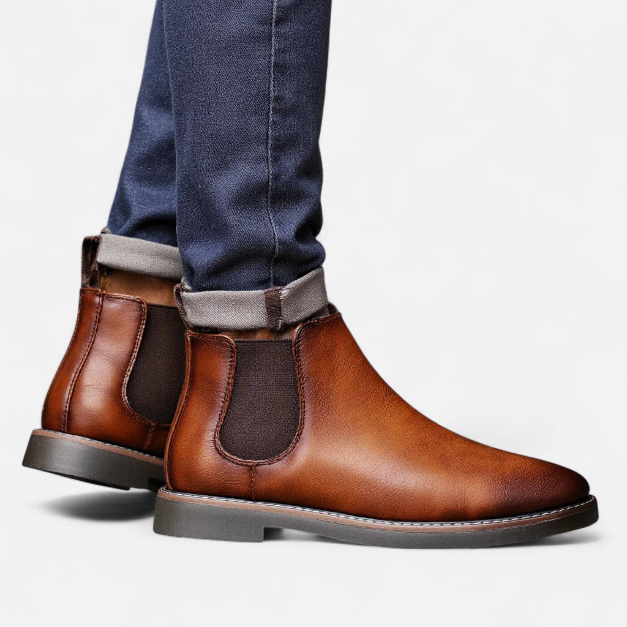 Men’s Classic Chelsea Boots with Elastic Side Panels