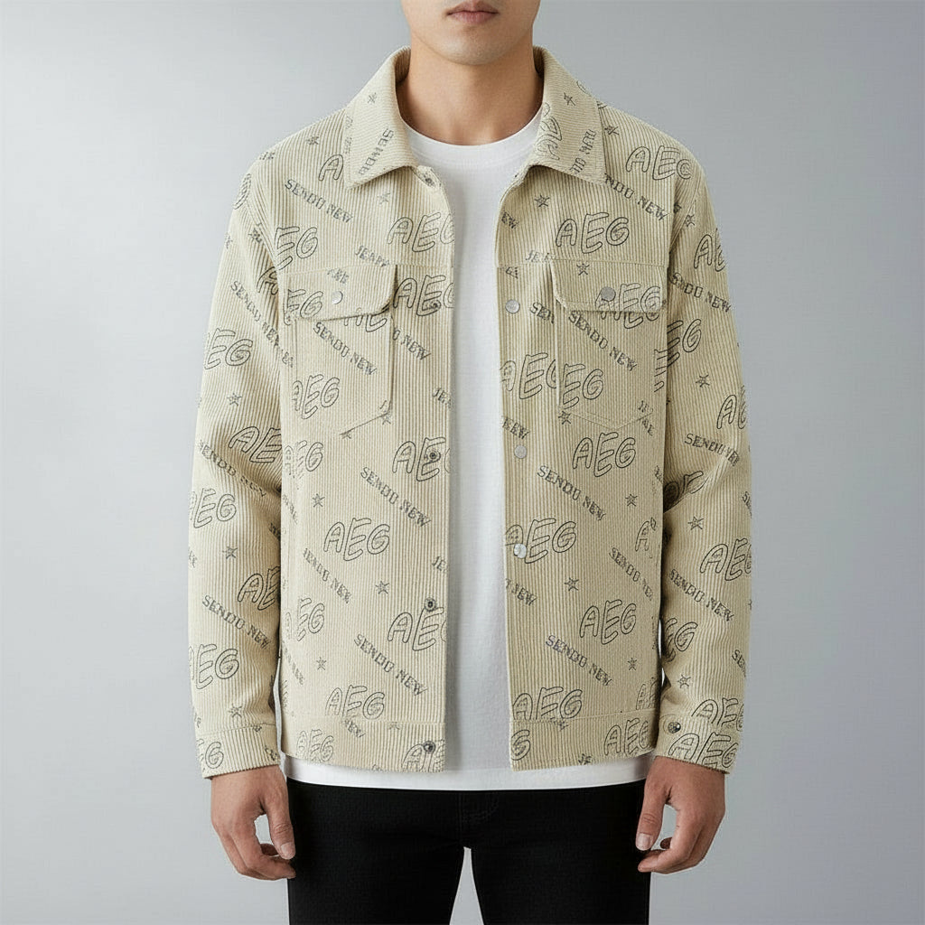 Men’s Corduroy Lapel Jacket