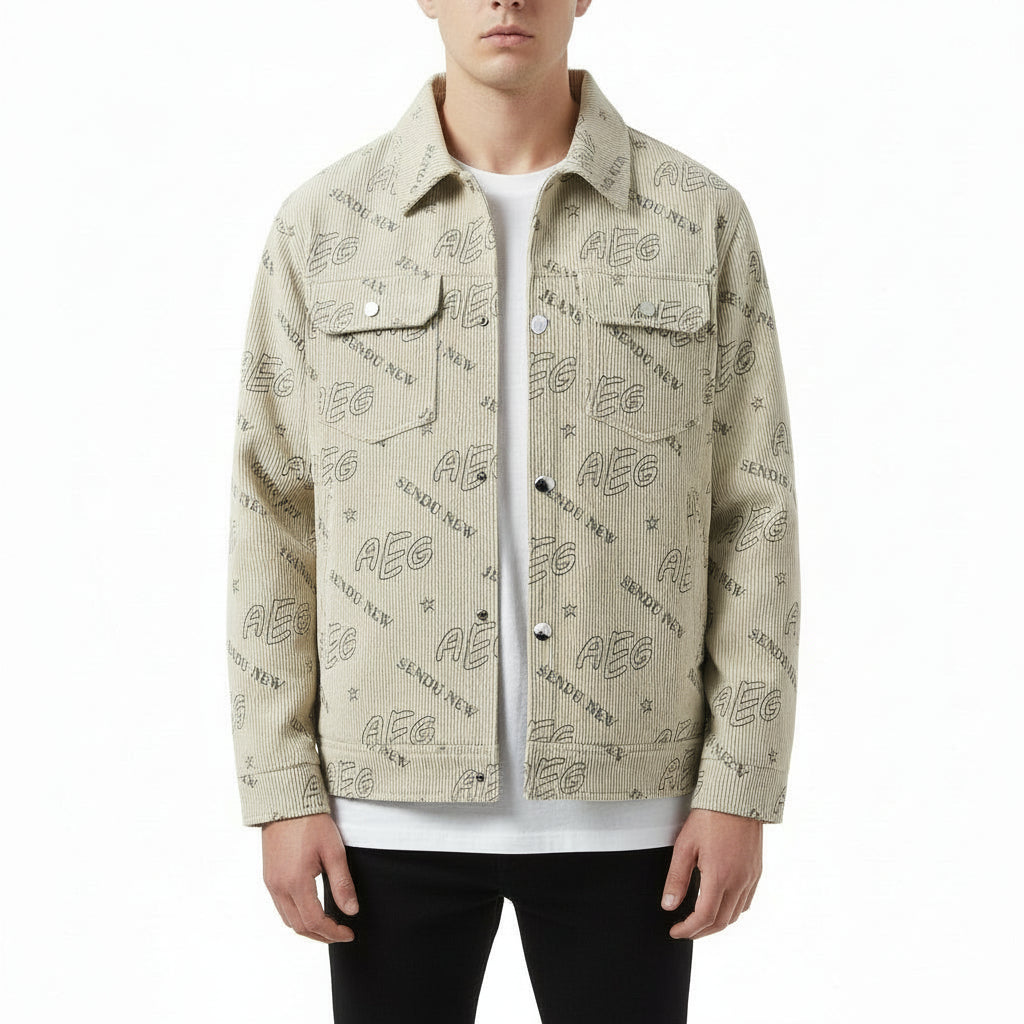 Men’s Corduroy Lapel Jacket