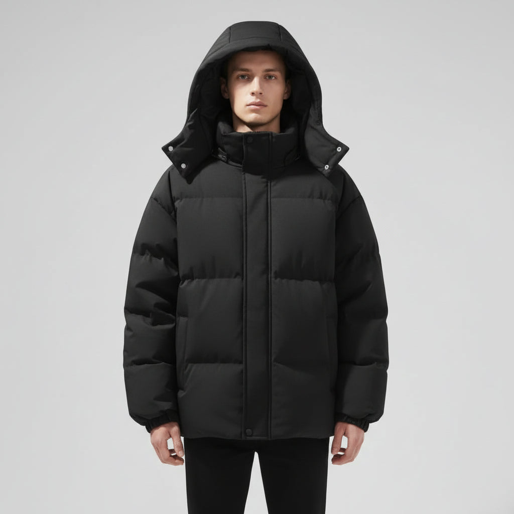 Men’s Detachable Hood Puffer Padded Jacket