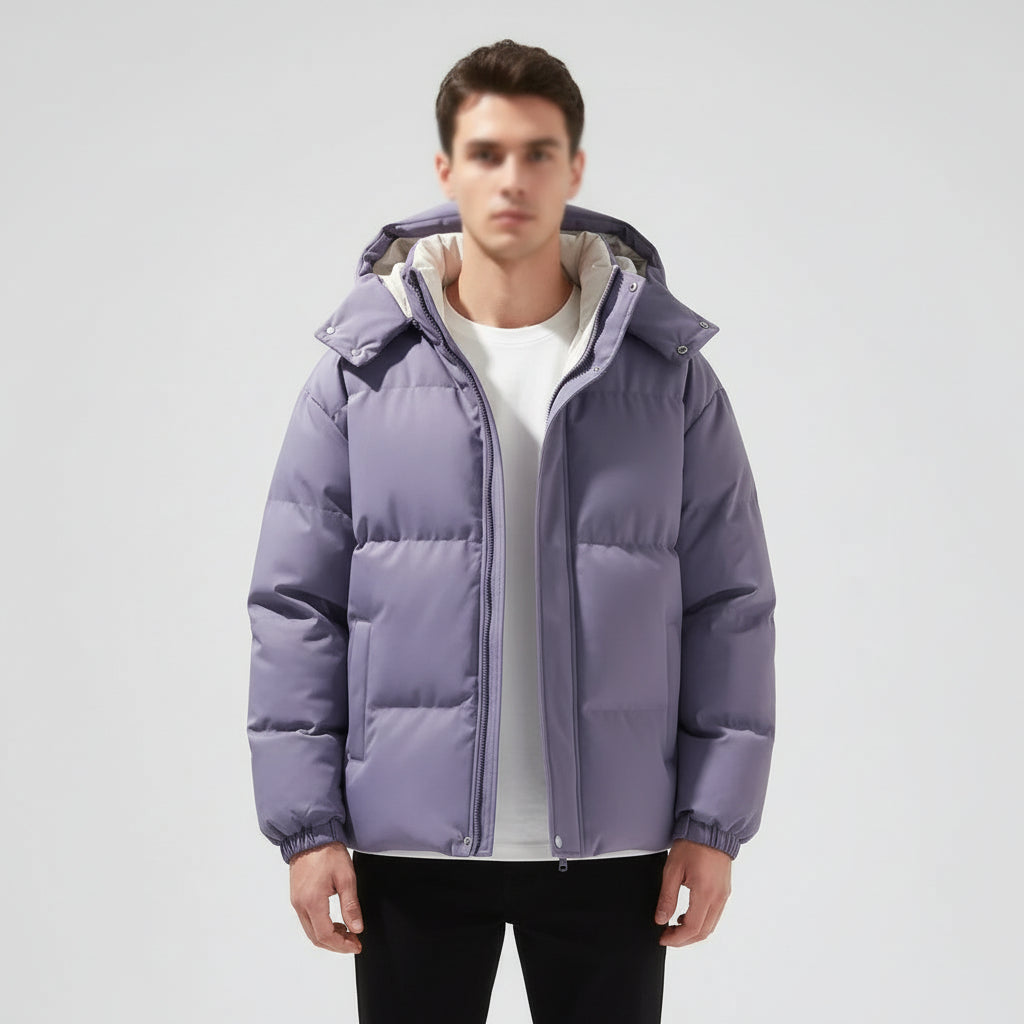 Men’s Detachable Hood Puffer Padded Jacket
