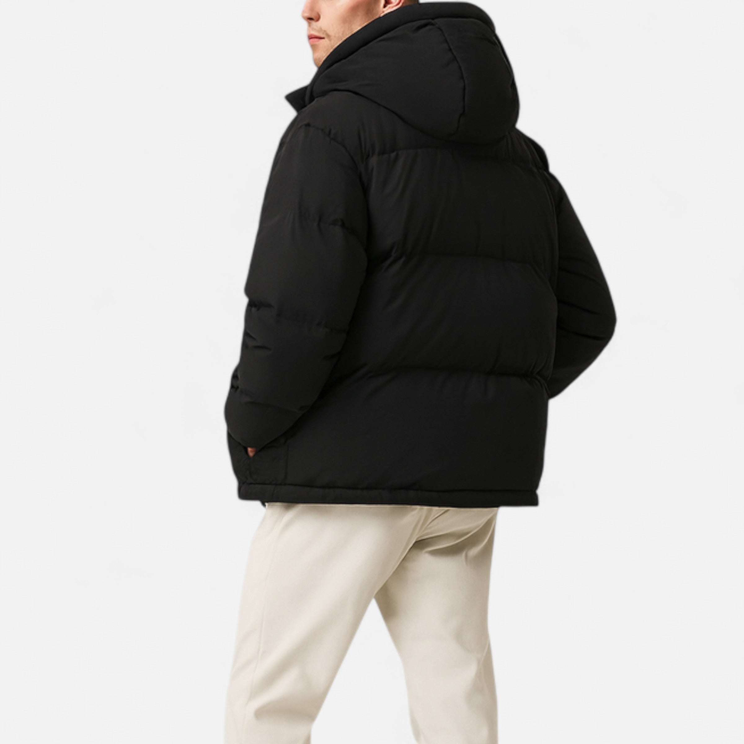 Men’s Detachable Hood Puffer Padded Jacket