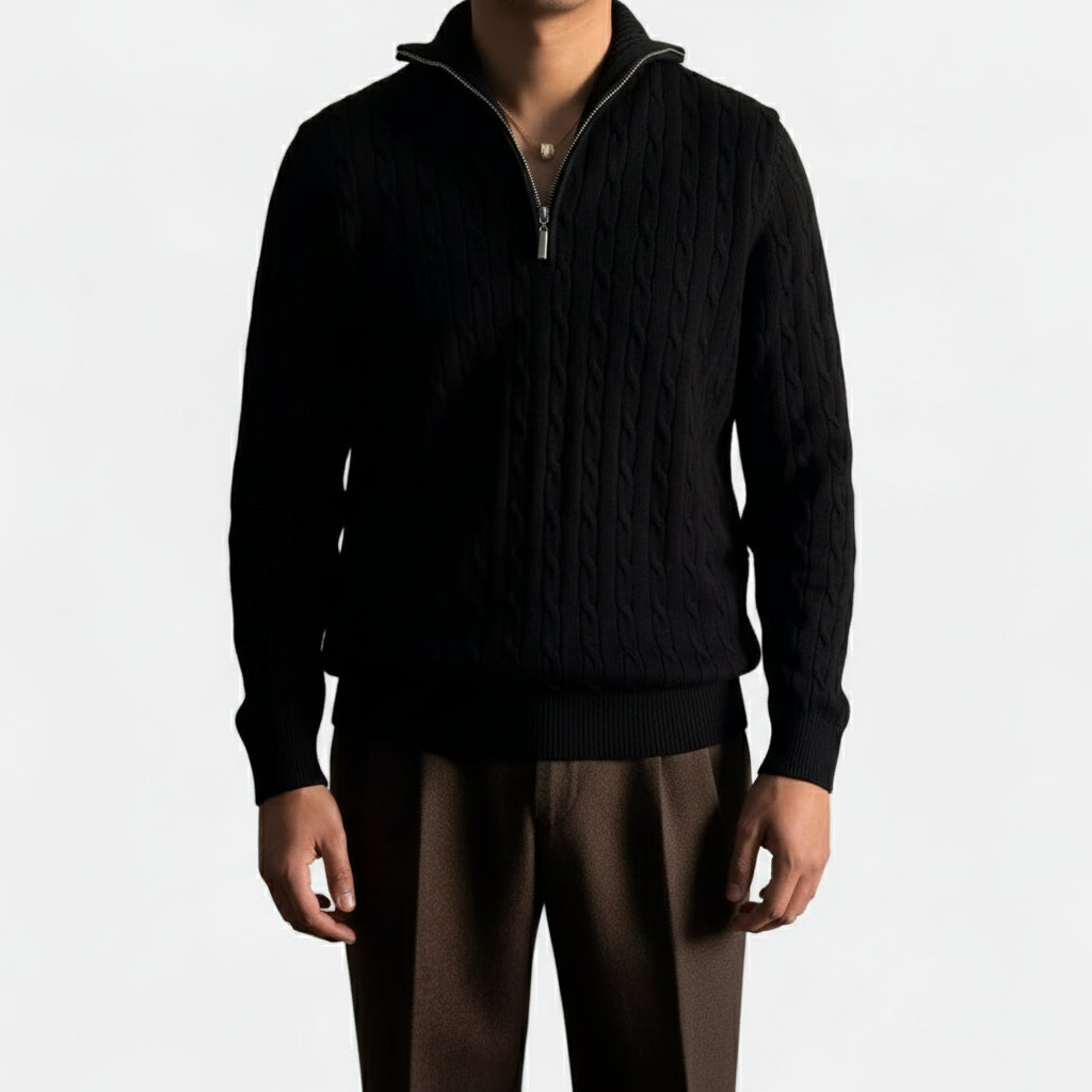 Men’s Loose-Fit Knit Pullover Casual Sweater for Everyday Comfort