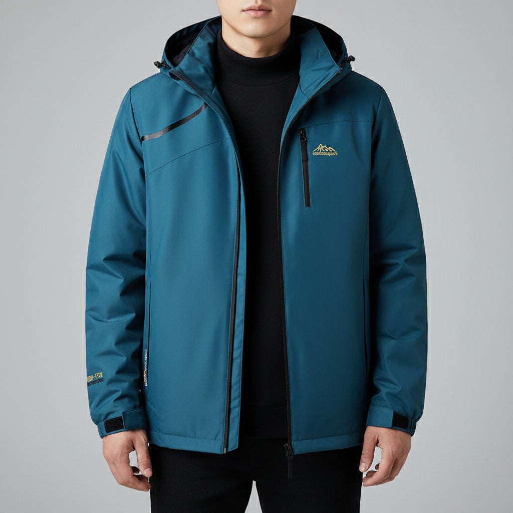 Men’s Waterproof Padded Nylon Fleece-Lined Jacket