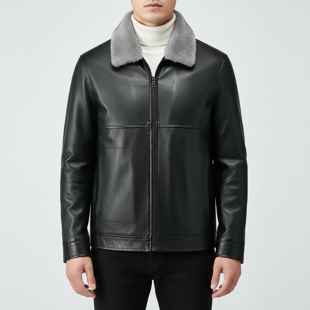 Men’s Windproof Fleece-Lined Hooded Jacket