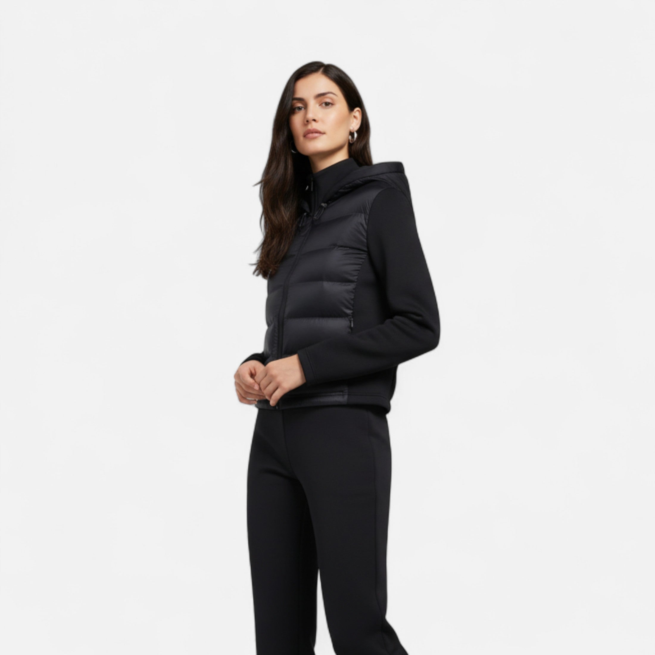 Women’s Lightweight Zip-Front Cotton-Blend Casual Coat