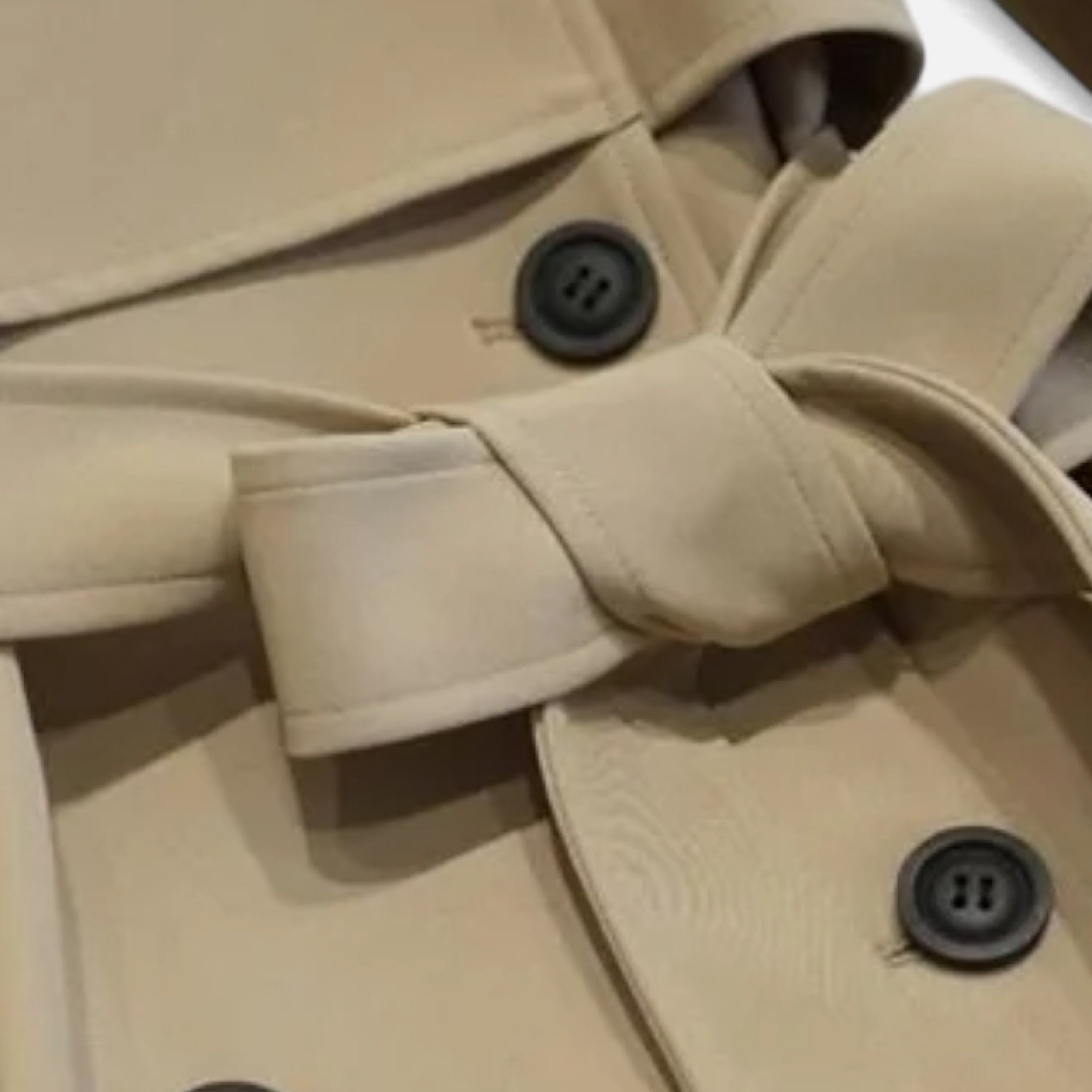 Women’s Long  Double-Breasted Belted Trench Coat