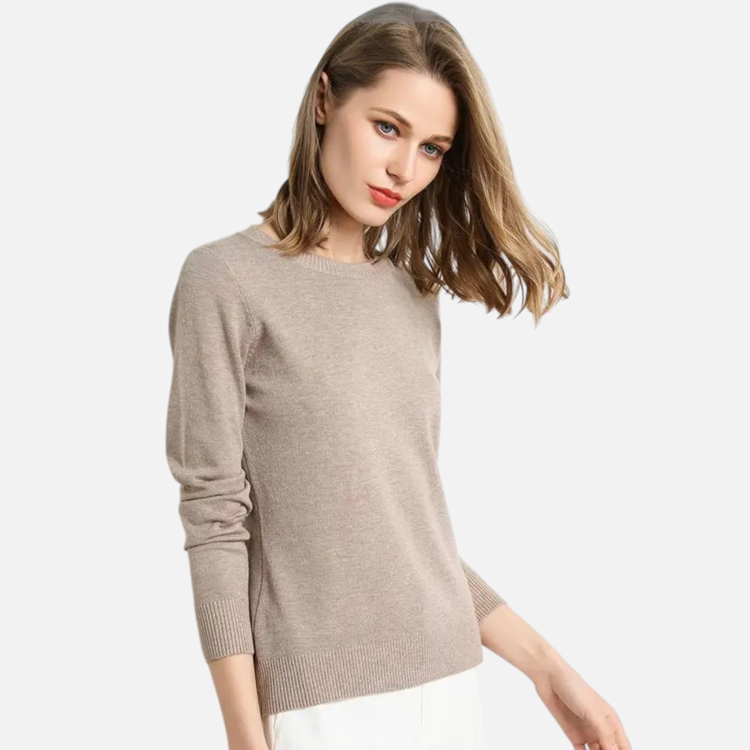 Women’s Merino Wool Crewneck Knit Sweater