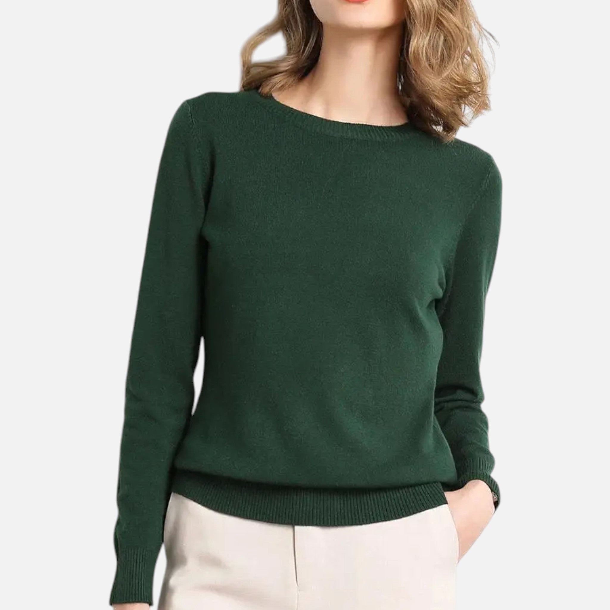 Women’s Merino Wool Crewneck Knit Sweater
