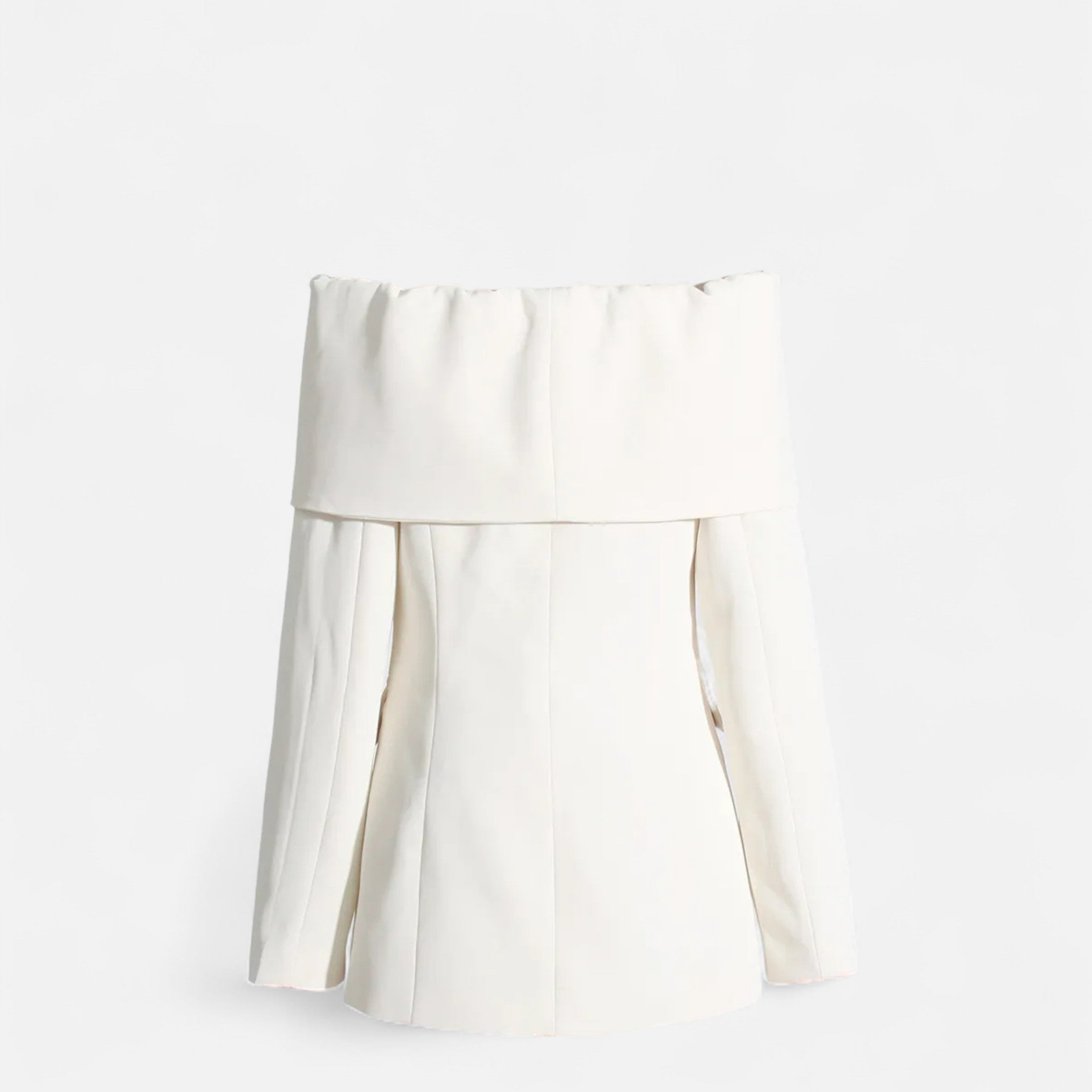 Women’s Off-Shoulder Long Sleeve Suit Coat – Buttoned Structured Design