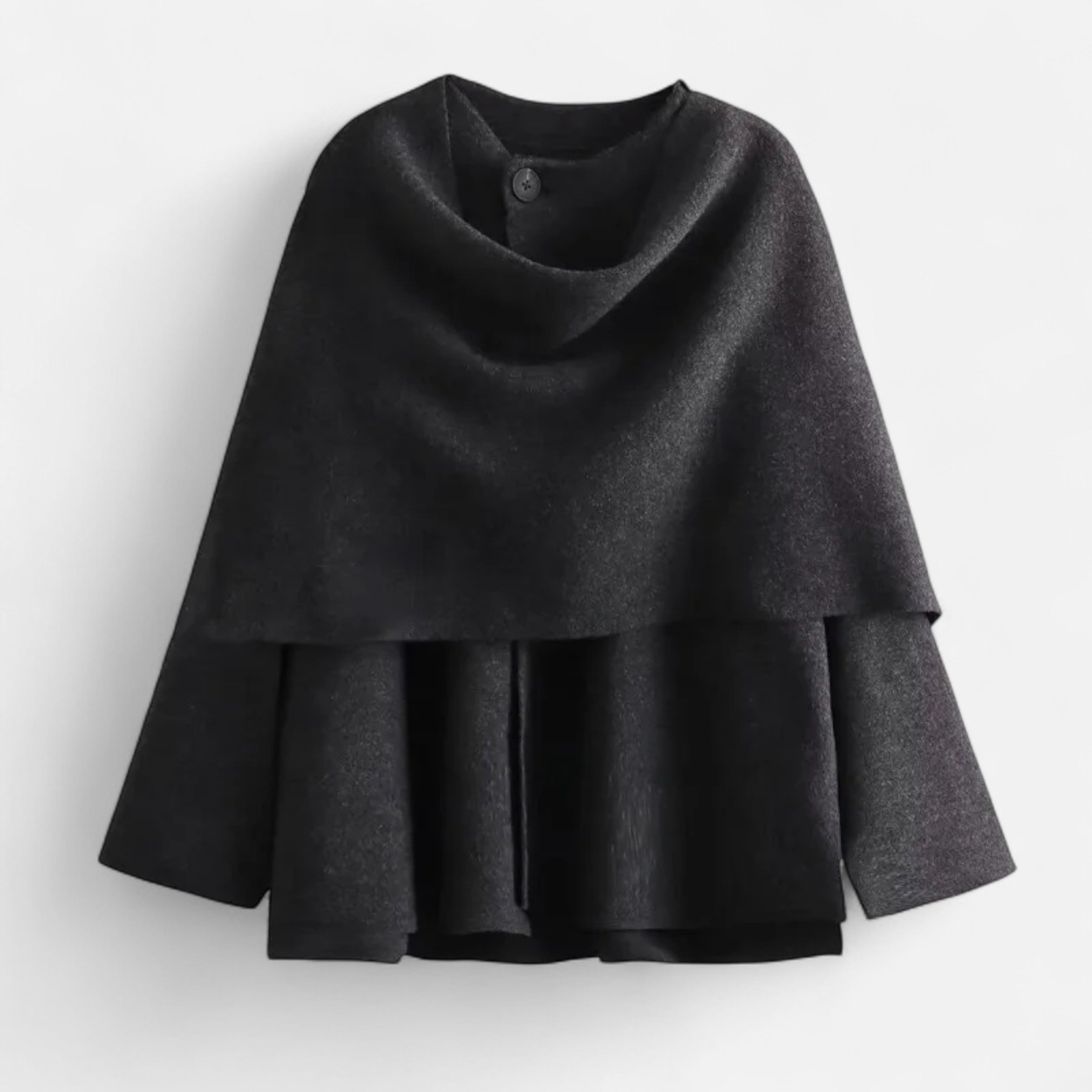 Women’s Plush Sweater with Asymmetric Scarf