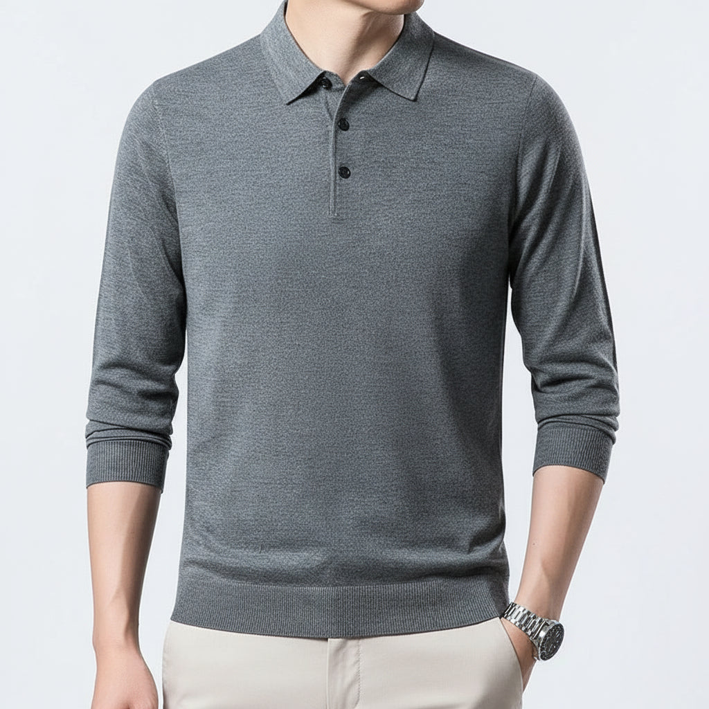 Woolen Sweater Men's Spring And Autumn Thin Solid Color